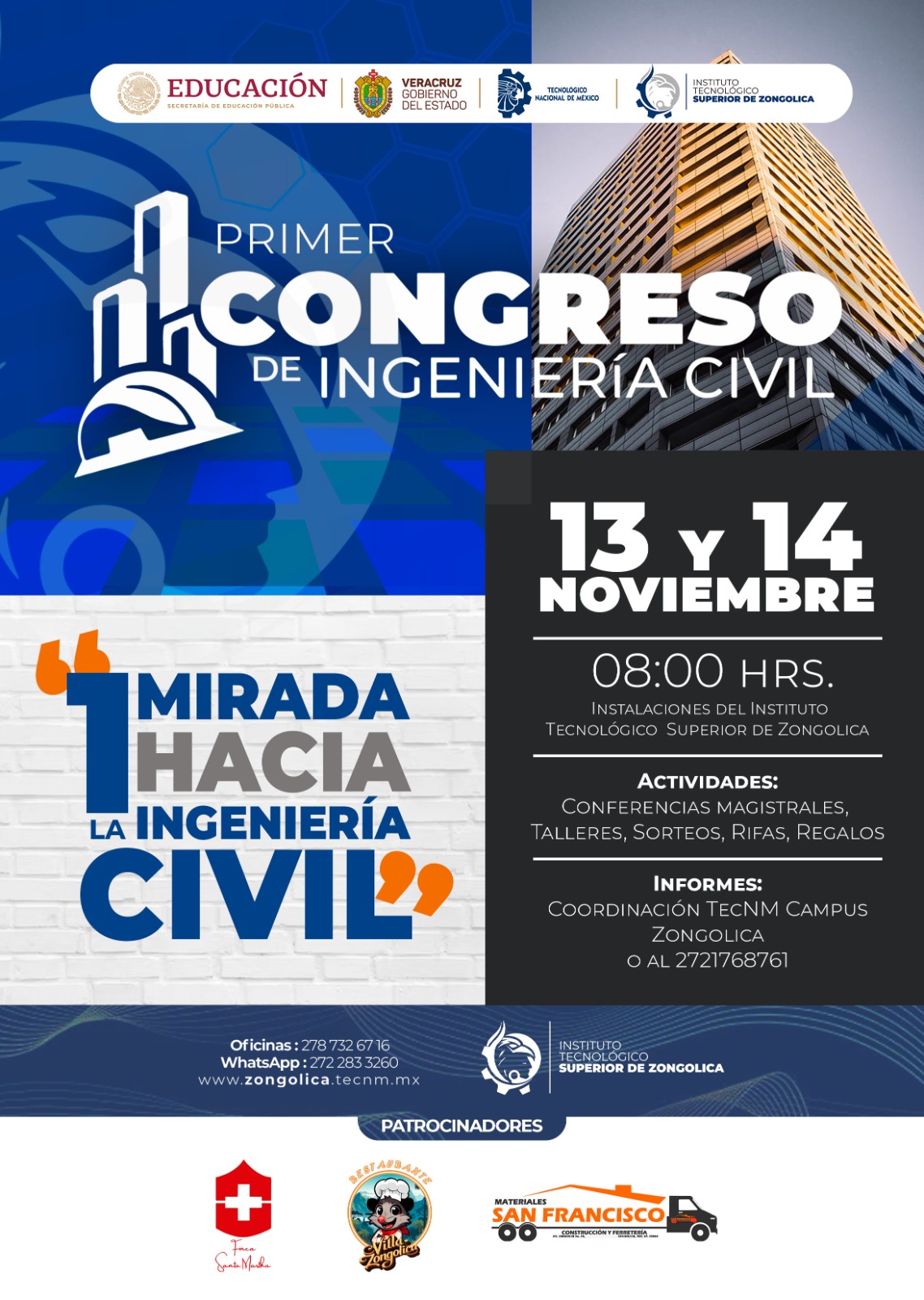 ! PRIMER CONCRESO DE INGENIERÍA CIVIL ¡